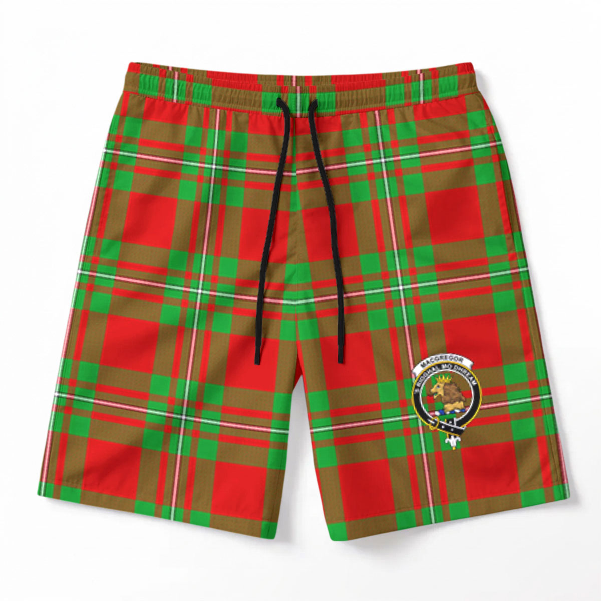 MacGregor Modern Tartan Crest Men's Beach Shorts