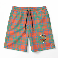 MacIntosh Ancient Tartan Crest Men's Beach Shorts