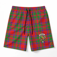 MacIntosh Modern Tartan Crest Men's Beach Shorts