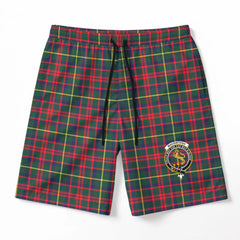 MacKintosh Hunting Modern Tartan Crest Men's Beach Shorts