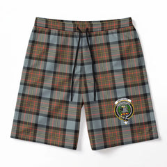 MacLaren Weathered Tartan Crest Men's Beach Shorts