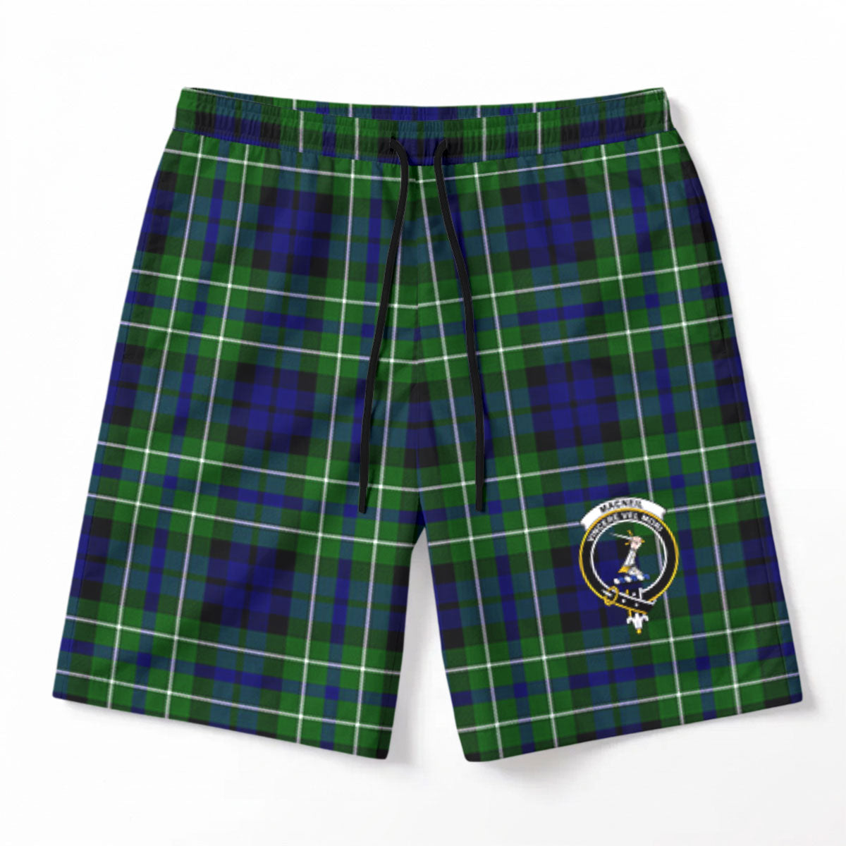 MacNeil of Colonsay Modern Tartan Crest Men's Beach Shorts