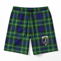 MacNeil of Colonsay Modern Tartan Crest Men's Beach Shorts