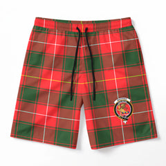 MacPhee Modern Tartan Crest Men's Beach Shorts