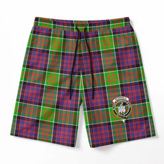 McDonald (Clan Ranald) Tartan Crest Men's Beach Shorts