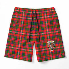 McKinnon Modern Tartan Crest Men's Beach Shorts
