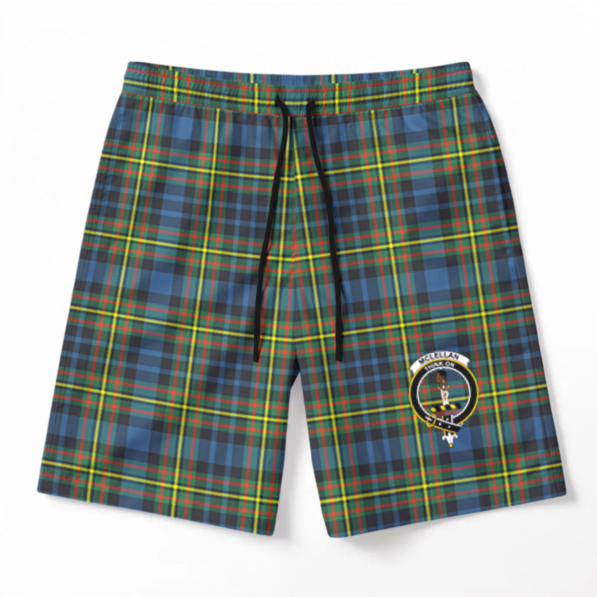 McLellan Ancient Tartan Crest Men's Beach Shorts
