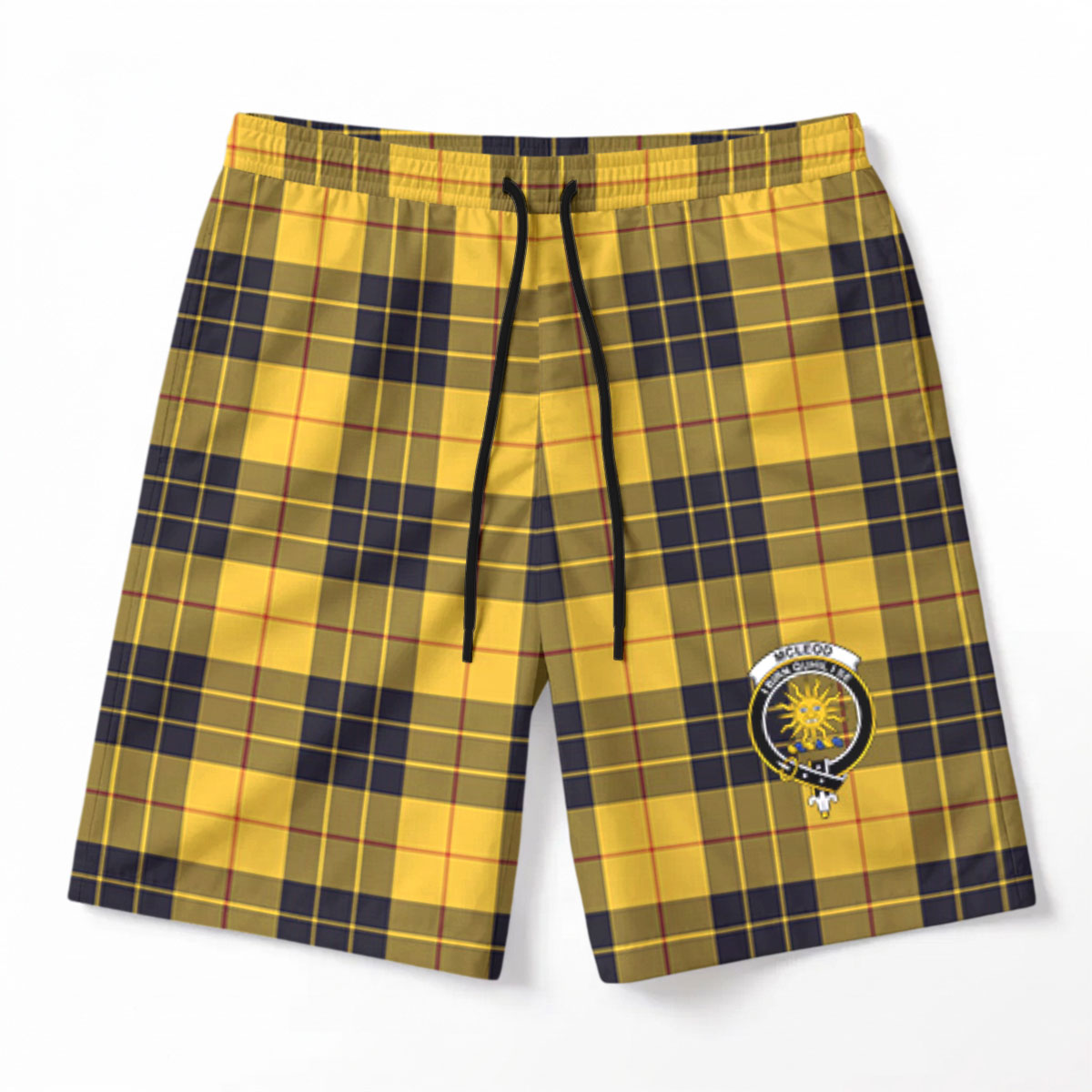 McLeod of Lewis Ancient Tartan Crest Men's Beach Shorts
