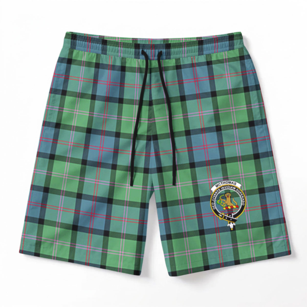 McThomas Ancient Tartan Crest Men's Beach Shorts