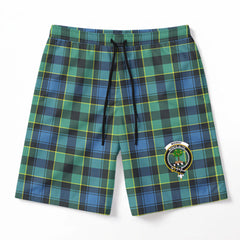 Mowat Ancient Tartan Crest Men's Beach Shorts