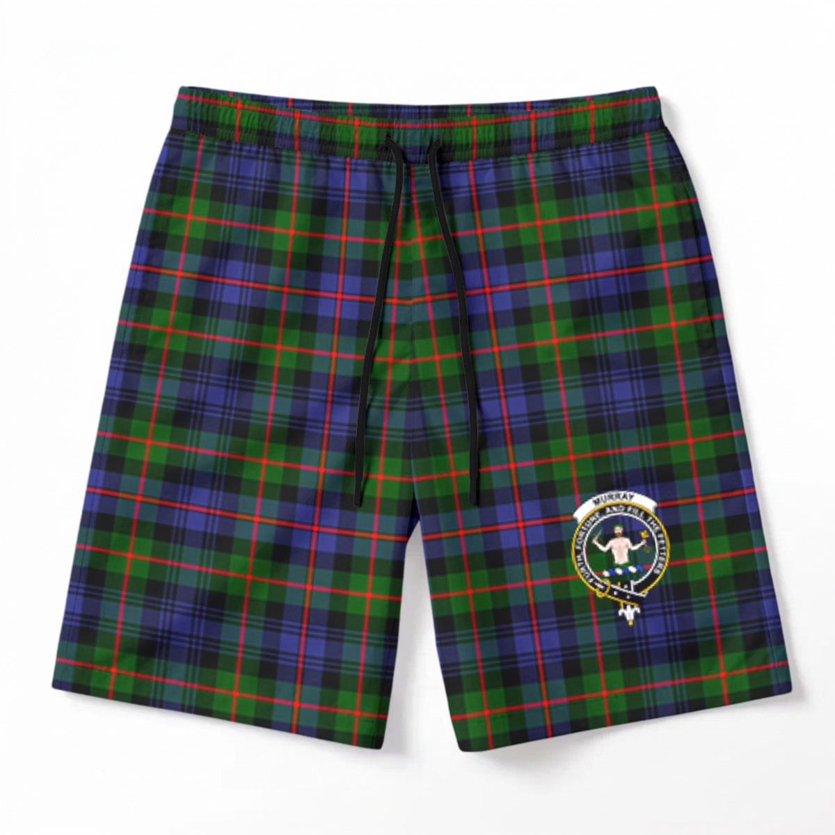 Murray of Atholl Modern Tartan Crest Men's Beach Shorts