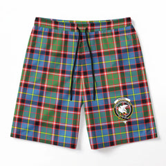 Norvel (or Norvill) Tartan Crest Men's Beach Shorts