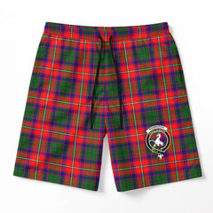 Roxburgh District Tartan Crest Men's Beach Shorts