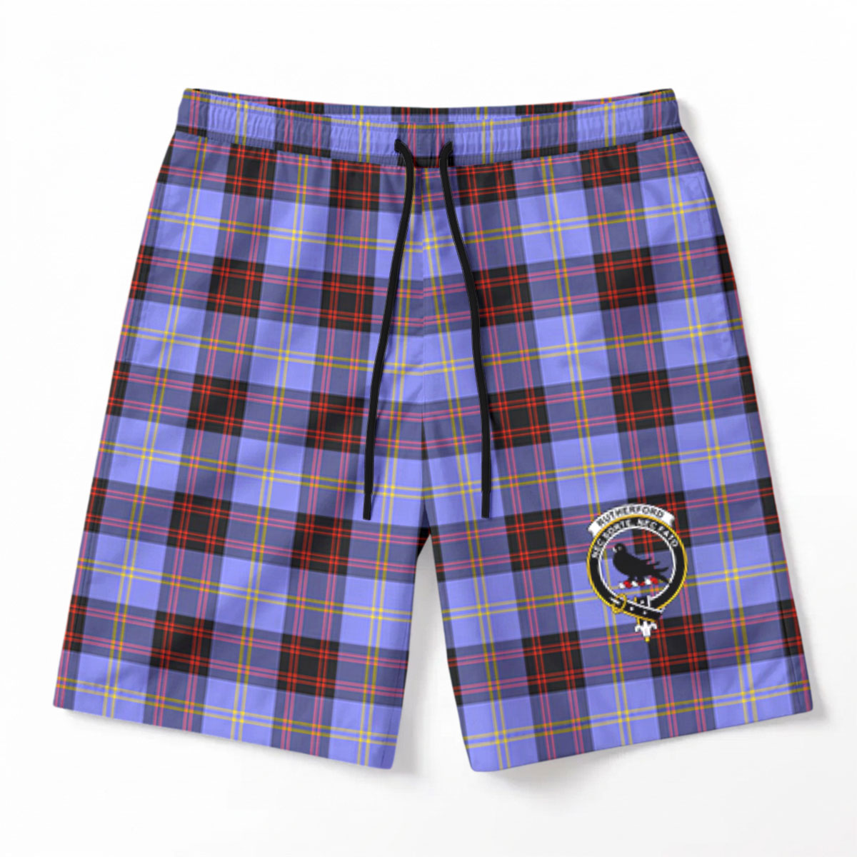 Rutherford Tartan Crest Men's Beach Shorts