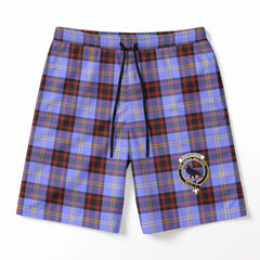 Rutherford Tartan Crest Men's Beach Shorts