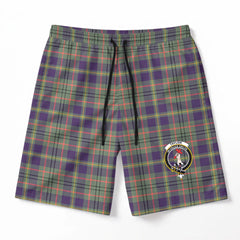 Taylor Weathered Tartan Crest Men's Beach Shorts