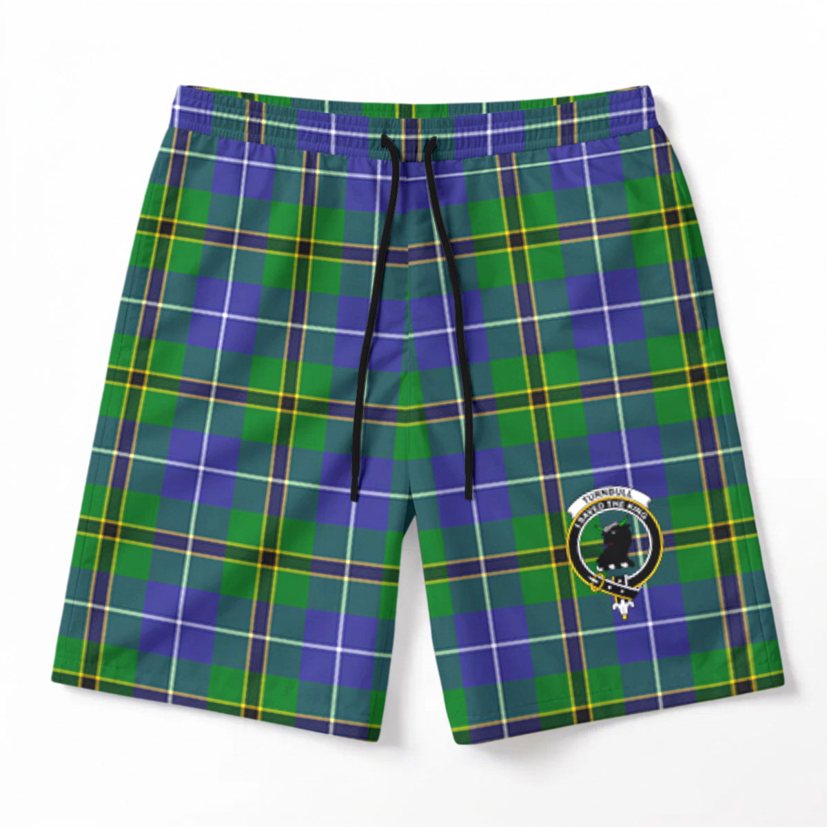 Turnbull Hunting Tartan Crest Men's Beach Shorts
