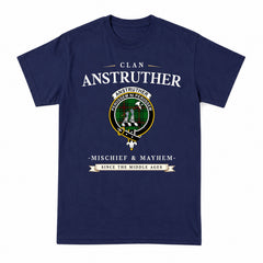 Anstruther Tartan Crest Mischief and Mayhem T-shirt
