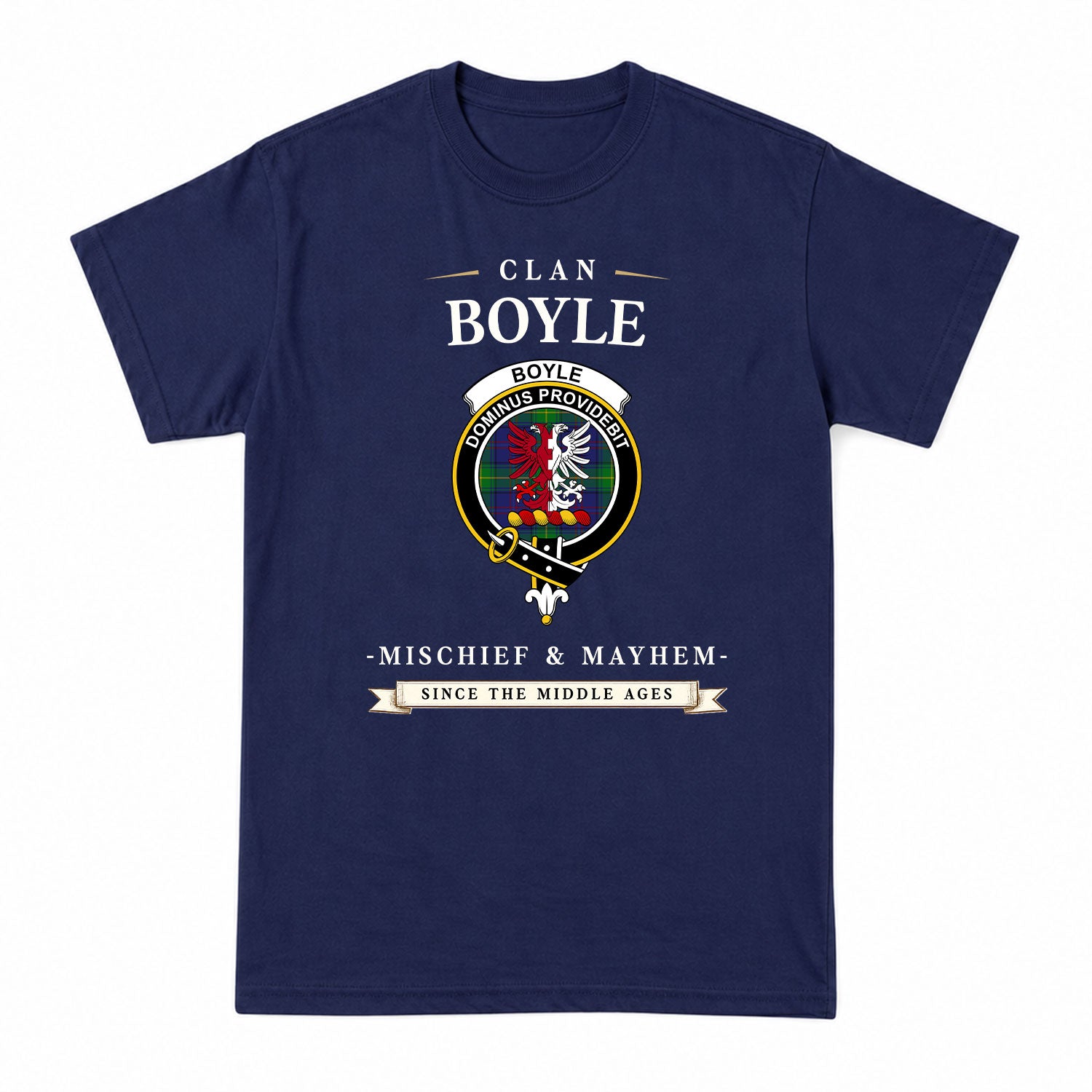 Boyle Tartan Crest Mischief and Mayhem T-shirt