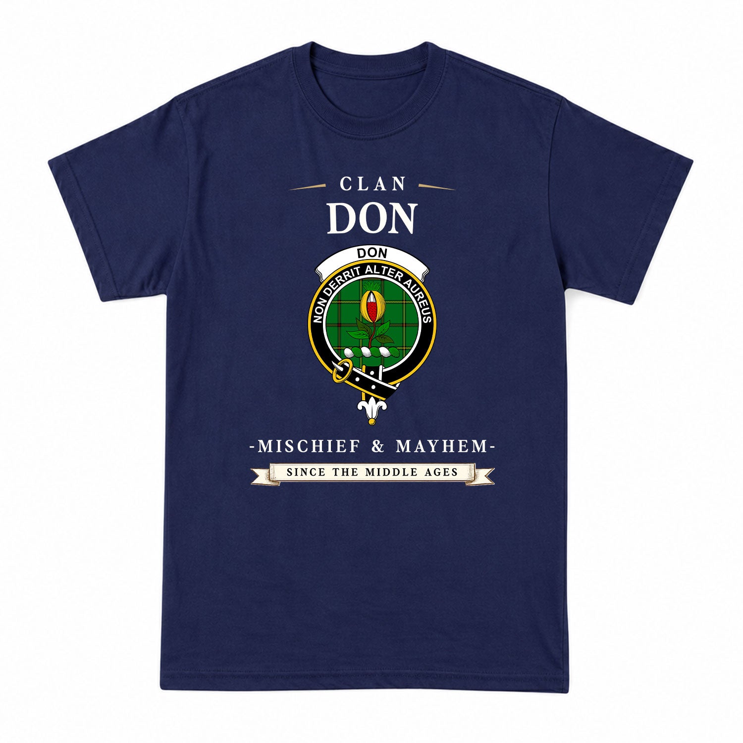 Don Tartan Crest Mischief and Mayhem T-shirt