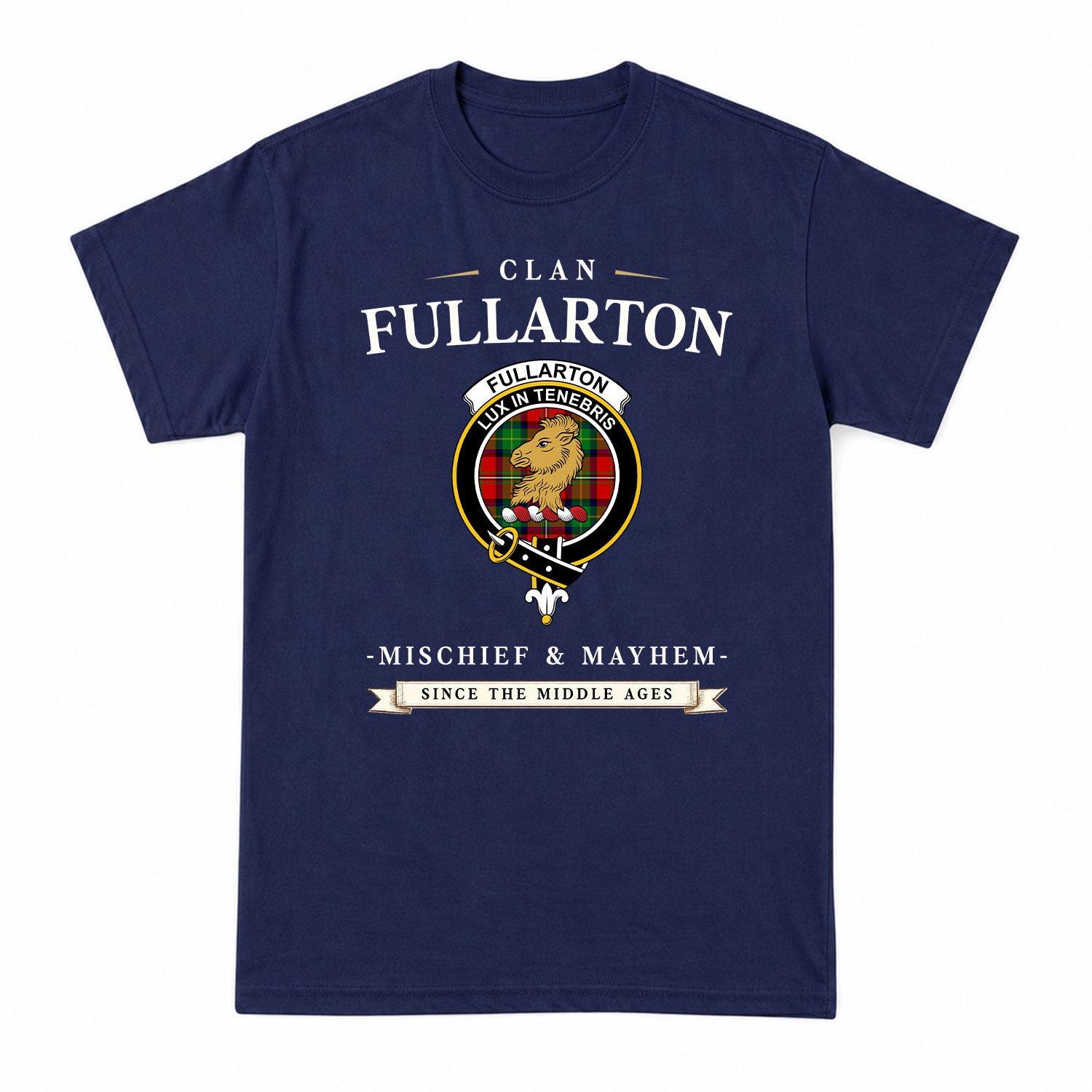 Fullarton Tartan Crest Mischief and Mayhem T-shirt