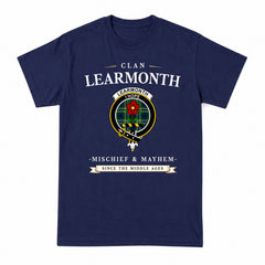 Learmonth Tartan Crest Mischief and Mayhem T-shirt