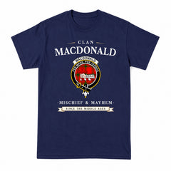 MacDonald of Sleat Tartan Crest Mischief and Mayhem T-shirt
