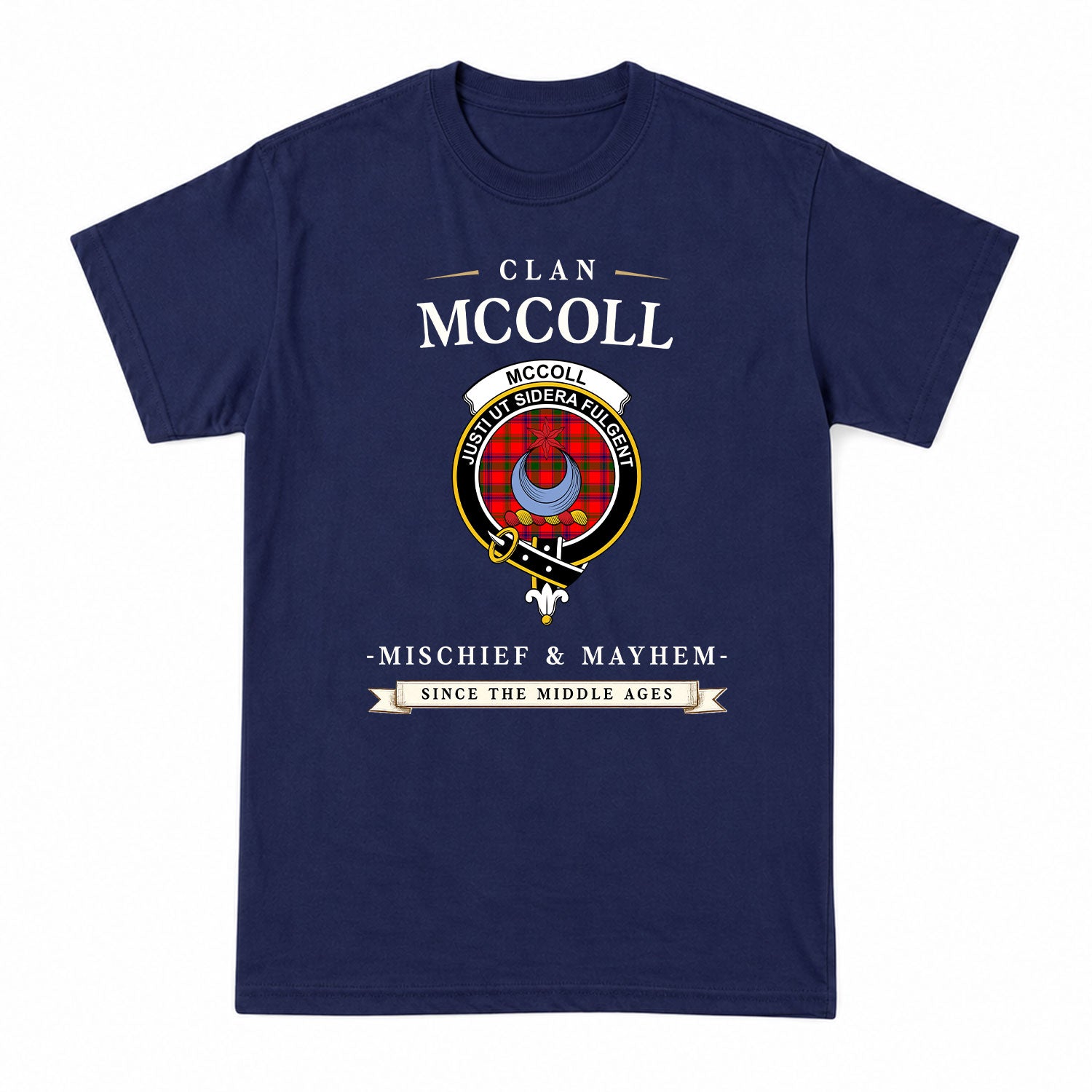 McColl Tartan Crest Mischief and Mayhem T-shirt
