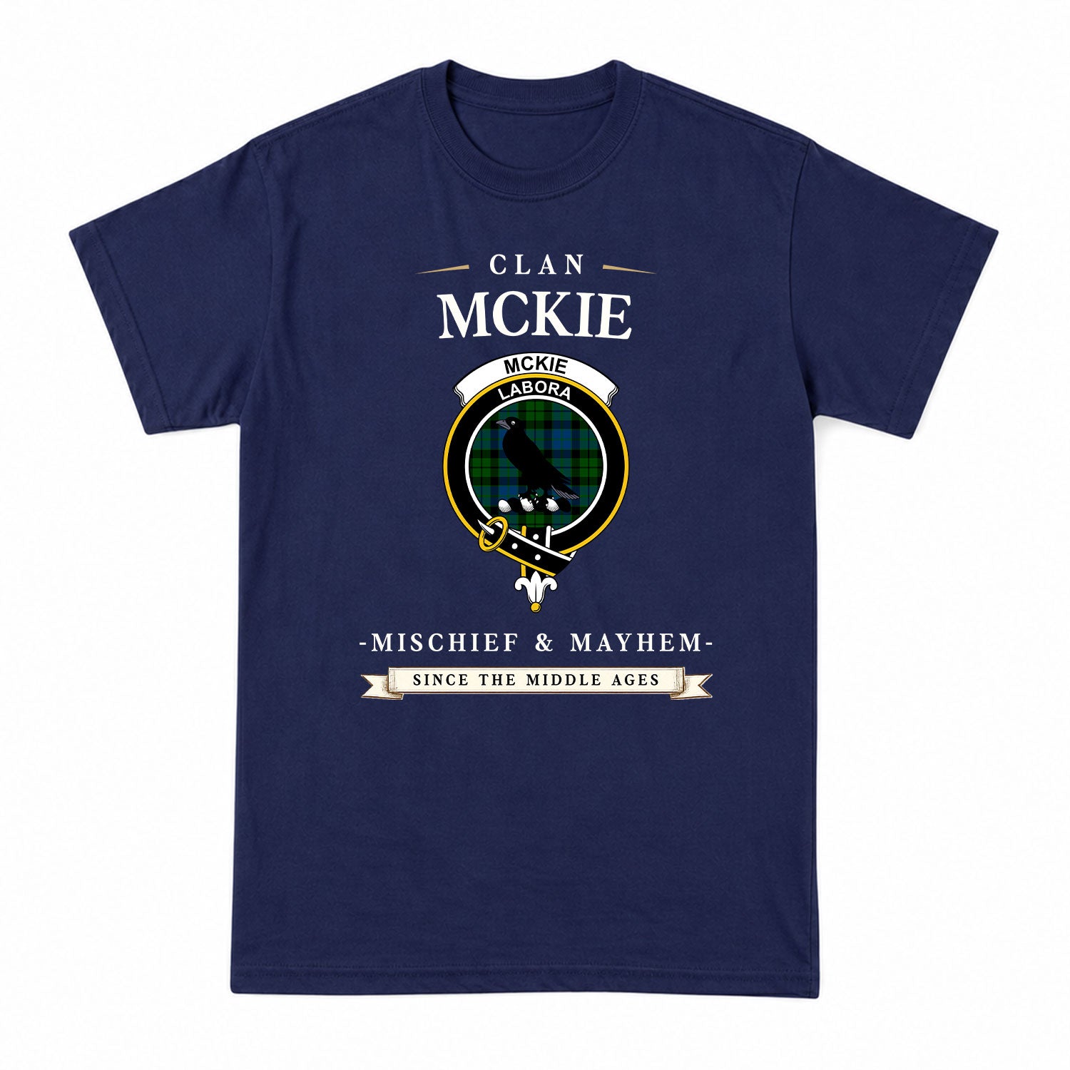 McKie Tartan Crest Mischief and Mayhem T-shirt