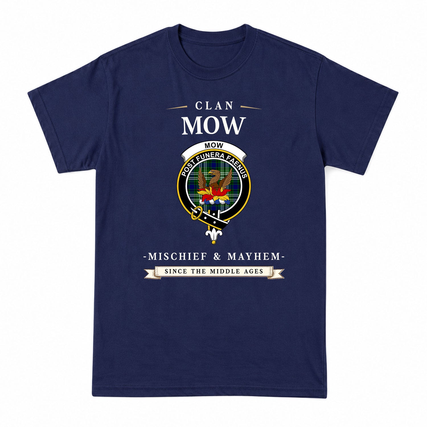 Mow Tartan Crest Mischief and Mayhem T-shirt