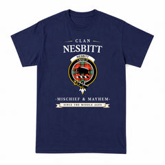 Nesbitt Ancient Tartan Crest Mischief and Mayhem T-shirt