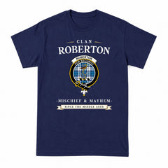Roberton Tartan Crest Mischief and Mayhem T-shirt