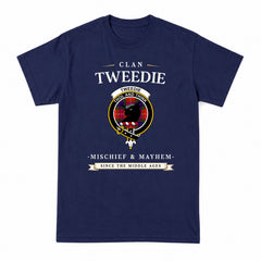 Tweedie Tartan Crest Mischief and Mayhem T-shirt