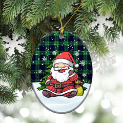 Abercrombie Tartan Christmas Ceramic Ornament - Scottish Santa Style