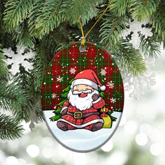 Burnett Tartan Christmas Ceramic Ornament - Scottish Santa Style