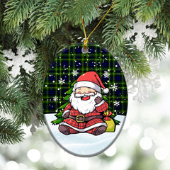 Campbell of Breadalbane Modern Tartan Christmas Ceramic Ornament - Scottish Santa Style