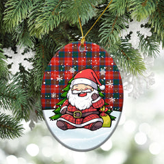 Chisholm Ancient Tartan Christmas Ceramic Ornament - Scottish Santa Style