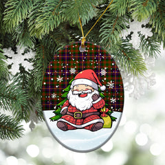 Cochrane Modern Tartan Christmas Ceramic Ornament - Scottish Santa Style