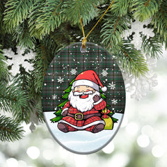 Craig Tartan Christmas Ceramic Ornament - Scottish Santa Style