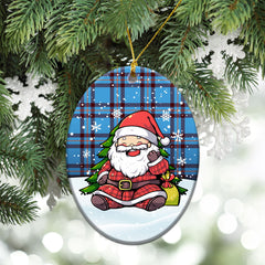 Elliott Ancient Tartan Christmas Ceramic Ornament - Scottish Santa Style