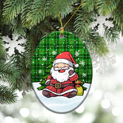 Galloway District Tartan Christmas Ceramic Ornament - Scottish Santa Style