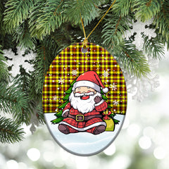 Jardine Tartan Christmas Ceramic Ornament - Scottish Santa Style