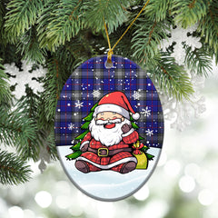 Kinnaird Tartan Christmas Ceramic Ornament - Scottish Santa Style