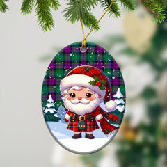 MacArthur - Milton Tartan Christmas Ceramic Ornament - Santa Claus In Kilt Style