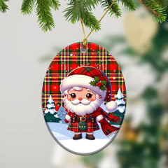 MacGill Modern Tartan Christmas Ceramic Ornament - Santa Claus In Kilt Style