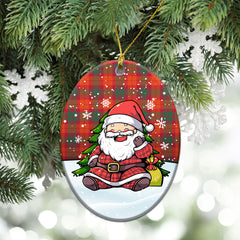 McNab Ancient Tartan Christmas Ceramic Ornament - Scottish Santa Style