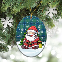 Oliphant Ancient Tartan Christmas Ceramic Ornament - Scottish Santa Style