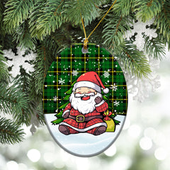 Wallace Hunting Modern Tartan Christmas Ceramic Ornament - Scottish Santa Style