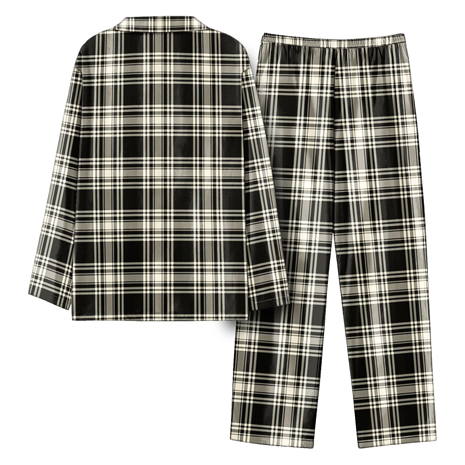 Menzies Black - White Ancient Tartan Pajama Set