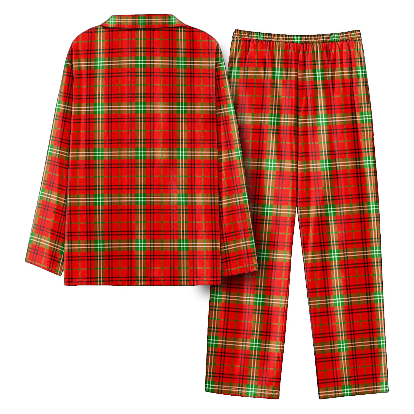 Morrison Red Modern Tartan Pajama Set